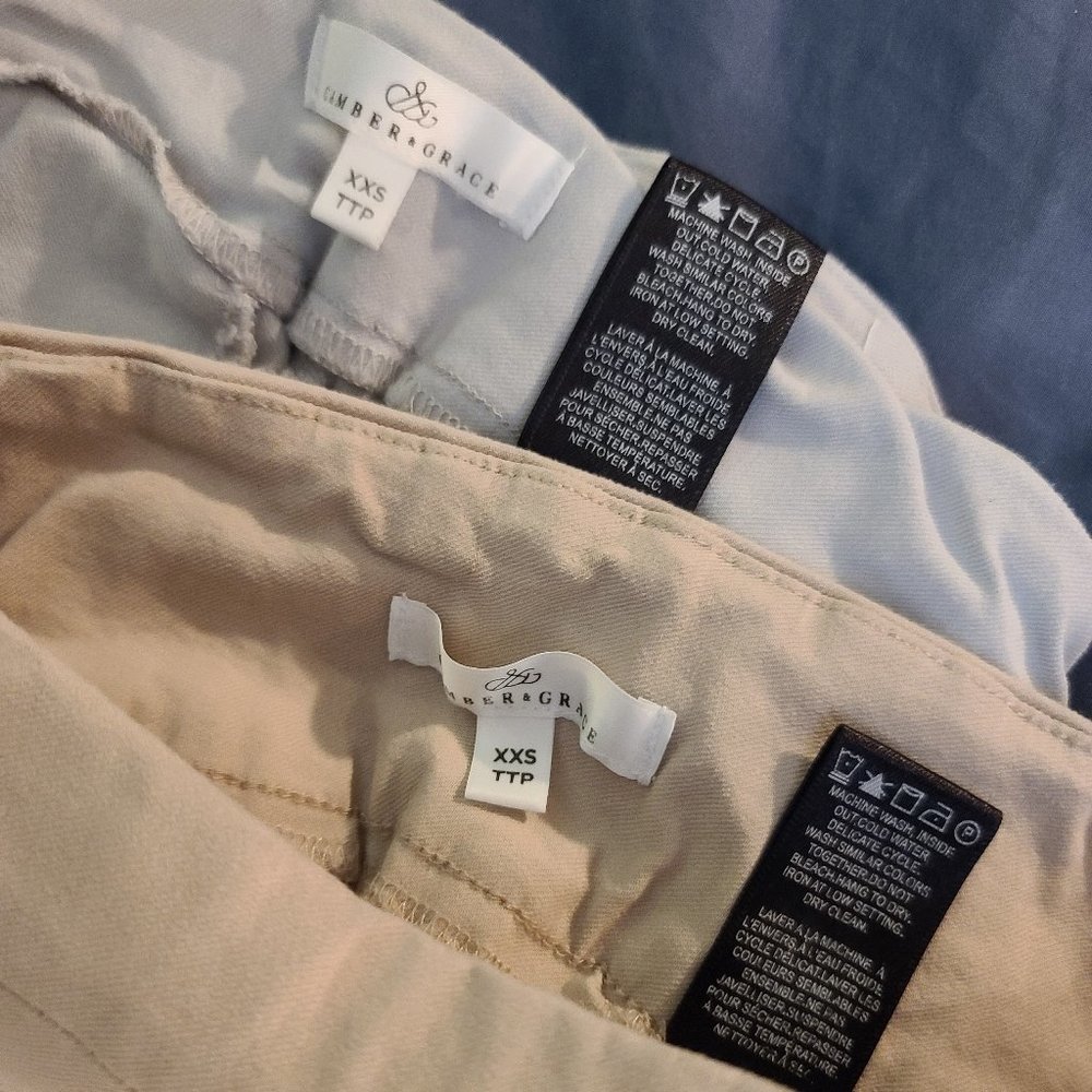 Capris Tan and Grey-Blue colors, XXS size